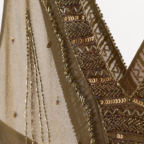 ZARA EMBROIDERED BEADED TULLE DRESS (missing some beaded) - Picture 6 of 15